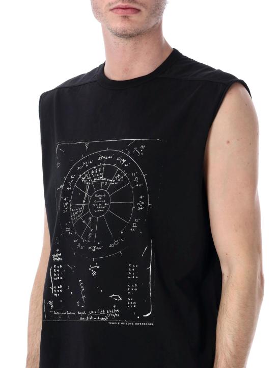 26SS 릭 오웬스 폴로 티셔츠 RR01F2132JAEP13 0911 BLACK MILK PRINT - RICK OWENS