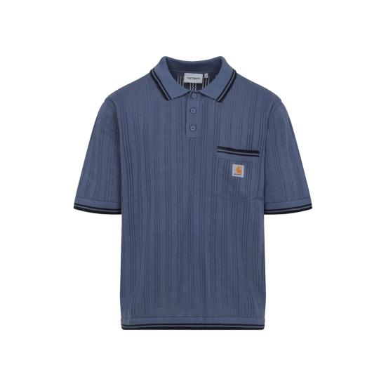 26SS 칼하트 WIP 폴로 티셔츠 I0361683QHXX03 VELVET BLUE DEEP NIGHT MULTICOLOUR