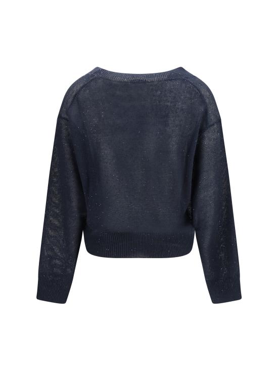 26SS 브루넬로 쿠치넬리 스웨터 MDT746412 C4224 BLUE - BRUNELLO CUCINELLI