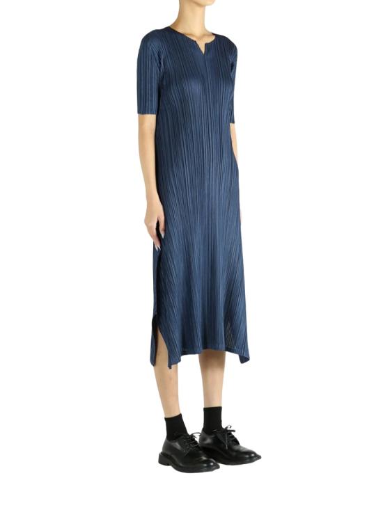 25FW 플리츠플리즈 멜로우 플리츠 드레스 PP58JH284 75 BLUE - PLEATS PLEASE