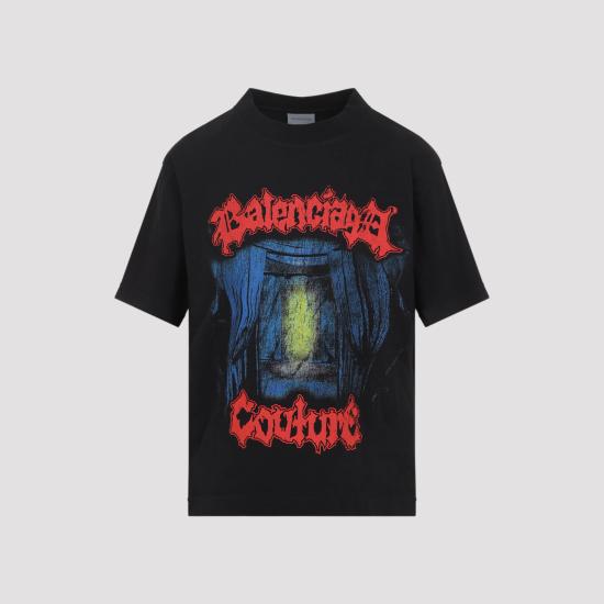 26SS 발렌시아가 반팔 티셔츠 850990TUVD5 1000 BLACK - BALENCIAGA