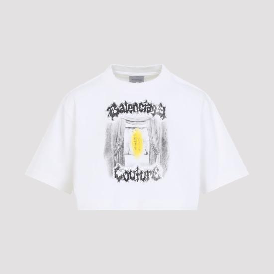 26SS 발렌시아가 반팔 티셔츠 871735TUVD4 9000 WHITE - BALENCIAGA