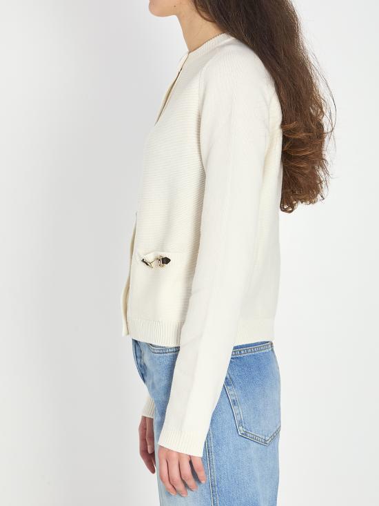 26SS 구찌 홀스빗 디테일 울 캐시미어 가디건 851977XKEVK9051 White - GUCCI