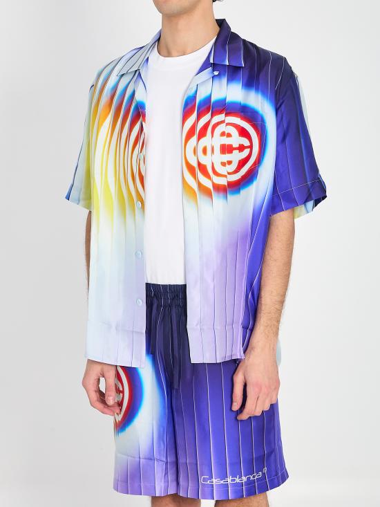 26SS 카사블랑카 긴팔 셔츠 SS26SH003 07 BLUE - CASABLANCA