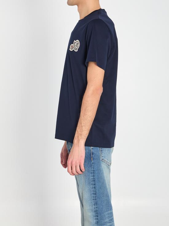 26SS 몽클레어 반팔 티셔츠 L10918C000688390Y 773 BLUE - MONCLER