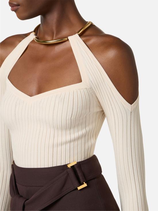 26SS 엘리자베타프랜치 스웨터 MK89S61E2 193 WHITE - ELISABETTA FRANCHI