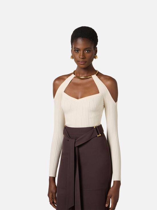 26SS 엘리자베타프랜치 스웨터 MK89S61E2 193 WHITE - ELISABETTA FRANCHI