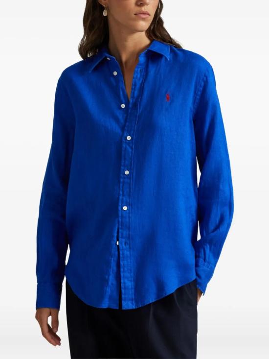 26SS 폴로 랄프로렌 포니 자수 리넨 셔츠 (211970730009) 211970730098 501 BLUE - POLO RALPH LAUREN