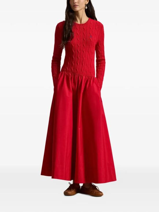 26SS 폴로 랄프로렌 미디 원피스 211A96349 001 RED - POLO RALPH LAUREN