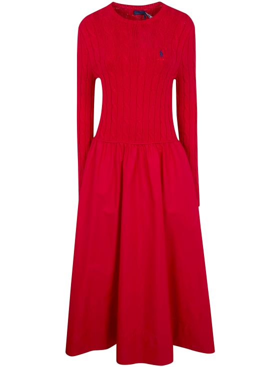 26SS 폴로 랄프로렌 미디 원피스 211A96349 001 RED - POLO RALPH LAUREN