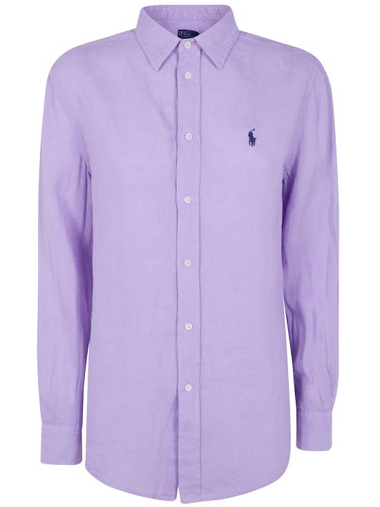 26SS 폴로 랄프로렌 포니 자수 리넨 셔츠 (211970730009) 211970730098 513 PINK PURPLE - POLO RALPH LAUREN
