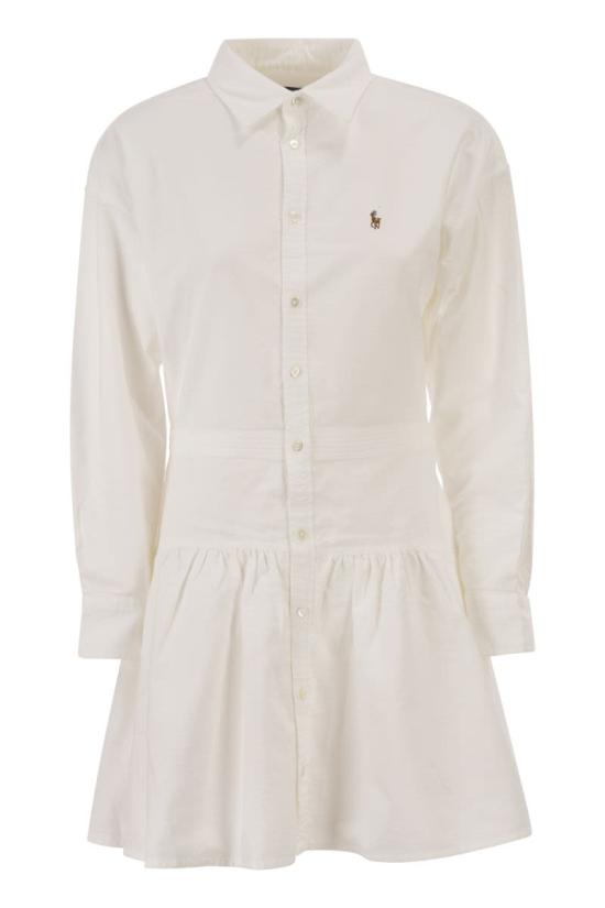 26SS 폴로 랄프로렌 미디 원피스 211B22755 002 WHITE