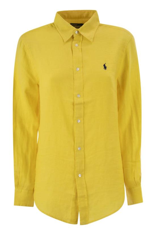 26SS 폴로 랄프로렌 포니 자수 리넨 셔츠 (211970730009) 211970730 502 YELLOW