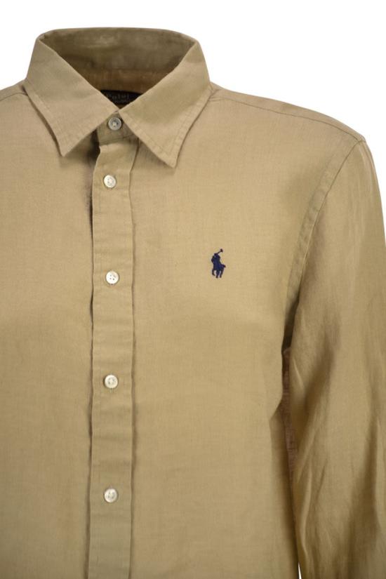 26SS 폴로 랄프로렌 포니 자수 리넨 셔츠 (211970730009) 211970730 506 BEIGE - POLO RALPH LAUREN