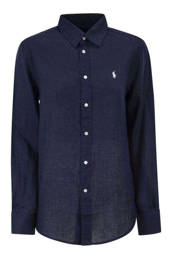 26SS 폴로 랄프로렌 포니 자수 리넨 셔츠 (211970730009) 211970730 519 NAVY