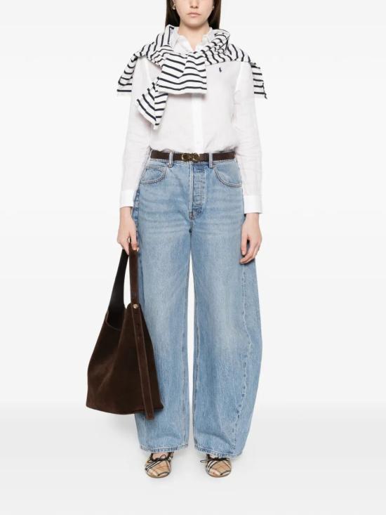 26SS 폴로 랄프로렌 포니 자수 리넨 셔츠 (211970730009) 211970730 518 WHITE - POLO RALPH LAUREN