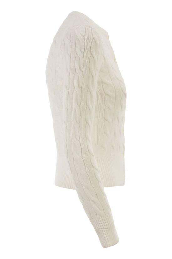  폴로 랄프로렌 폴로 자수 케이블 니트 가디건 211971868 007 WHITE - POLO RALPH LAUREN