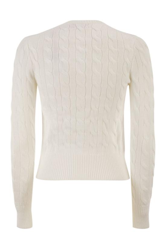  폴로 랄프로렌 폴로 자수 케이블 니트 가디건 211971868 007 WHITE - POLO RALPH LAUREN