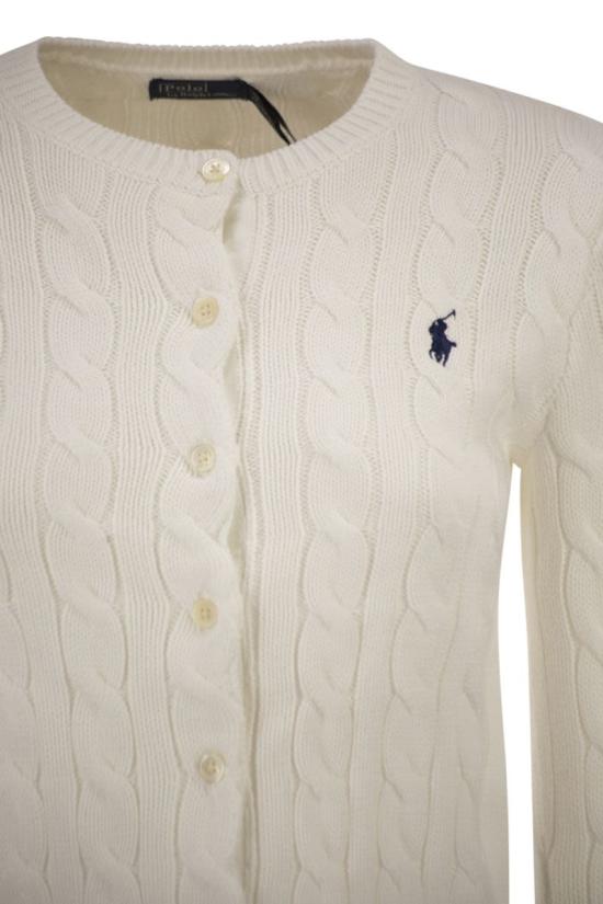  폴로 랄프로렌 폴로 자수 케이블 니트 가디건 211971868 007 WHITE - POLO RALPH LAUREN