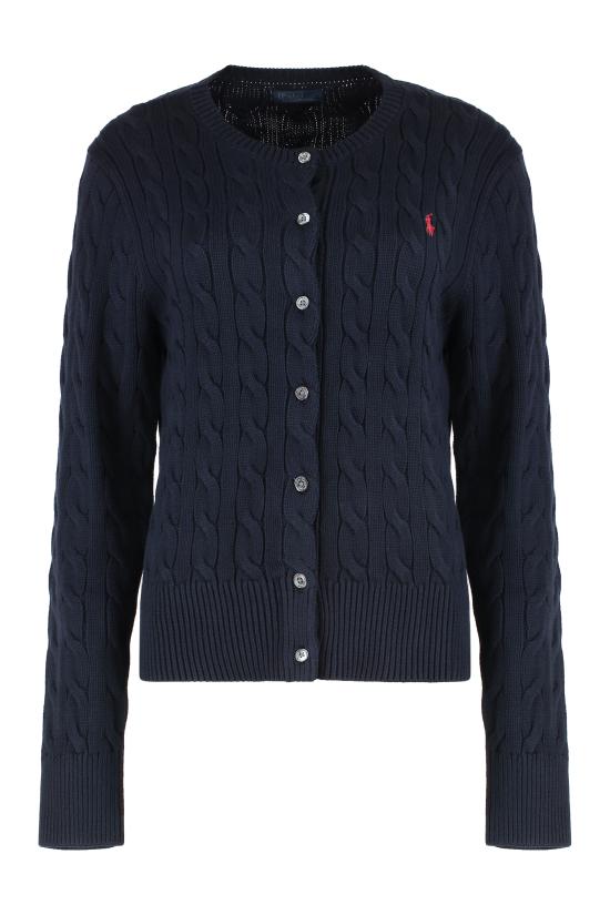  폴로 랄프로렌 폴로 자수 케이블 니트 가디건 211971868 008 NAVY