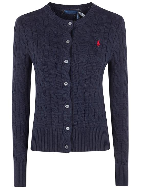  폴로 랄프로렌 폴로 자수 케이블 니트 가디건 211971868 008 NAVY - POLO RALPH LAUREN