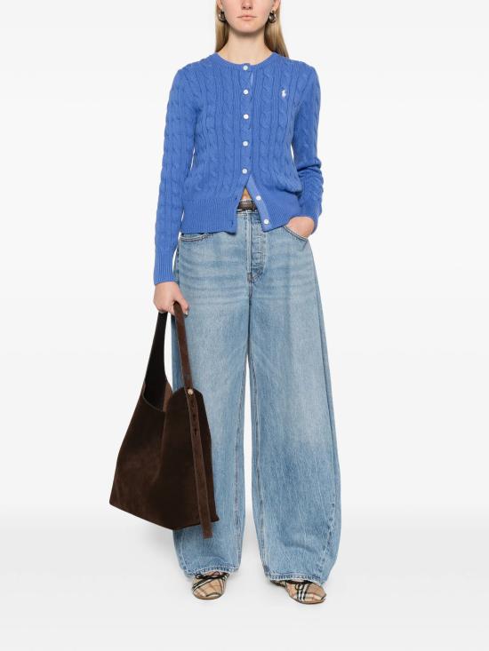 26SS 폴로 랄프로렌 폴로 자수 케이블 니트 가디건 211971868 501 BLUETTE - POLO RALPH LAUREN