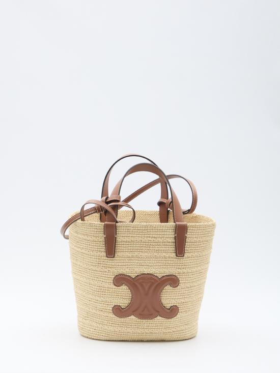 26SS 셀린느 라피아 앤 카프스킨 틴 서플 클래식 파니에 115802FF7 04LU TAN