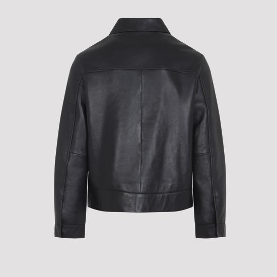 26SS 이브살로몬 가죽 자켓 26E25WHV20066B19W C99 BLACK - YVES SALOMON