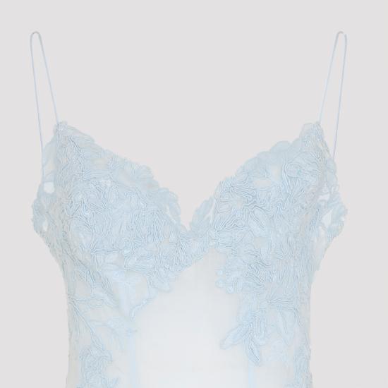 26SS 에르마노 설비노 미디 원피스 D482Q749APVZG 54105 BLUE - ERMANNO SCERVINO