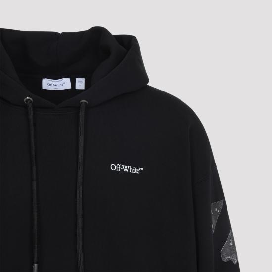 26SS 오프화이트 후드 티셔츠 44MBB085S26F001001 BLACK - OFF WHITE