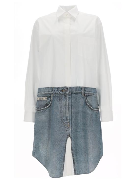 26SS 모스키노 미디 원피스 04620531 1001 WHITE