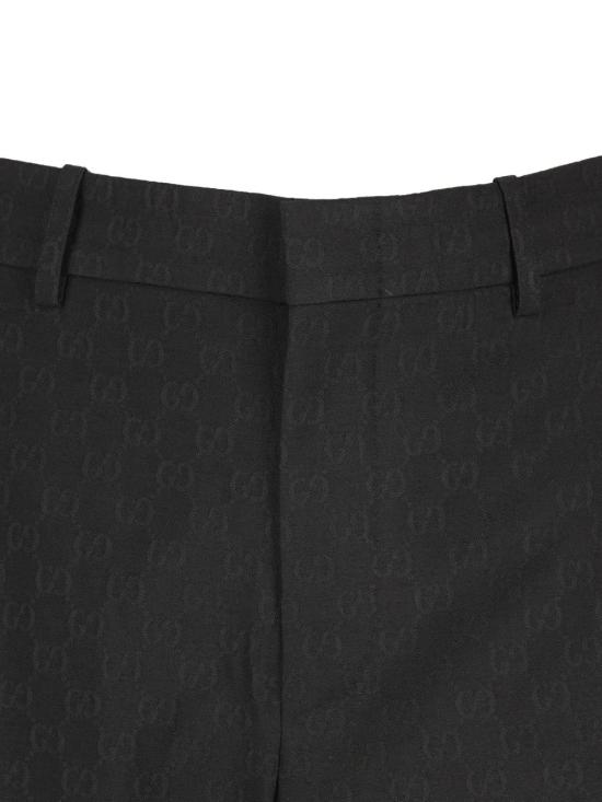 26SS 구찌 GG 울 팬츠 864053ZAUUC1000 BLACK - GUCCI