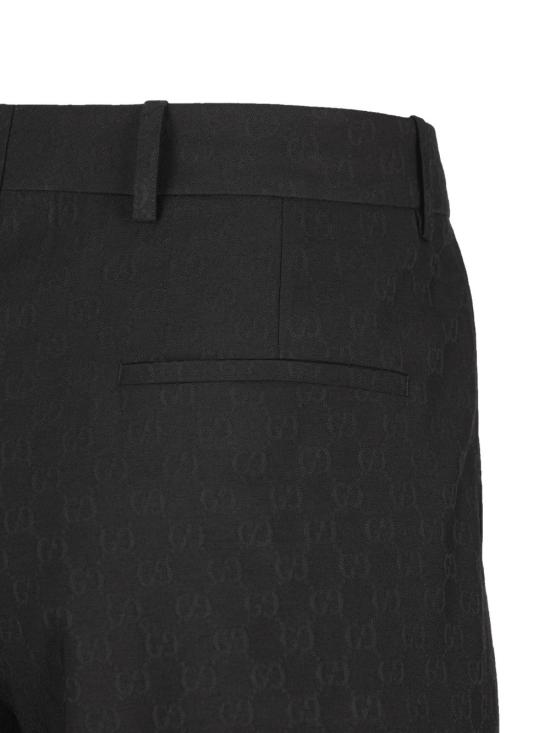 26SS 구찌 GG 울 팬츠 864053ZAUUC1000 BLACK - GUCCI