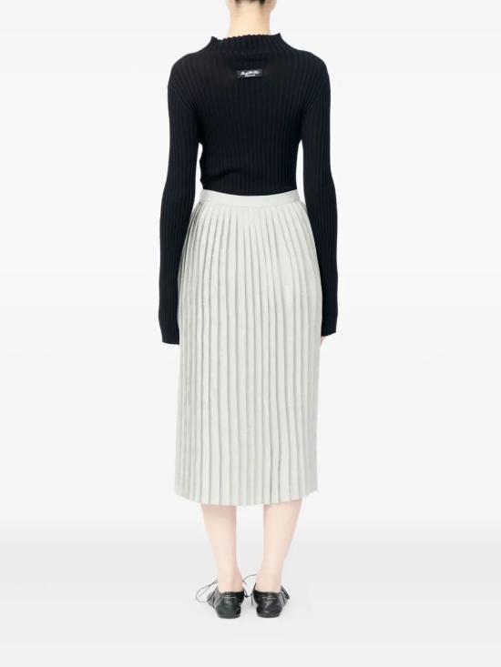 26SS MM6 메종마르지엘라 플리티드 미디 스커트 S52MA0199M35737 001J GREY - MM6 MAISON MARGIELA