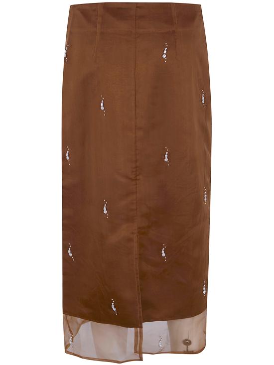 26SS 로에 미디 스커트 41832170 259473 BROWN - ROHE