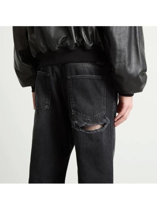 25FW 발렌시아가 스트레이트 팬츠 850063TTW67 1037 BLACKFDOUT - BALENCIAGA