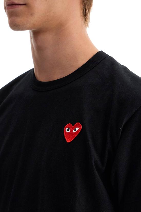 25FW 꼼데가르송 반팔 티셔츠 AXT108051 BLACK - COMME DES GARCONS