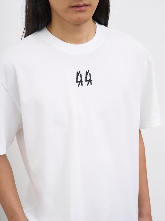 26SS 44레이블 반팔 티셔츠 NB0030556FA706P732 WHITE - 44 LABEL