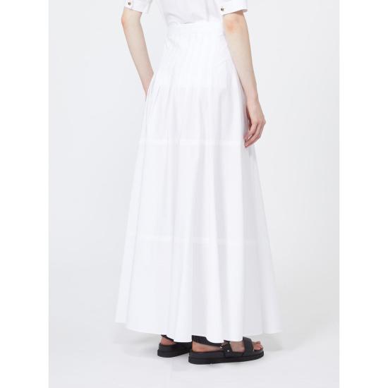 26SS 막스마라 스튜디오 롱 스커트 2616101052600001 WHITE - MAX MARA STUDIO