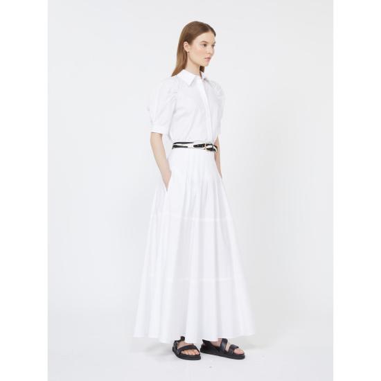 26SS 막스마라 스튜디오 롱 스커트 2616101052600001 WHITE - MAX MARA STUDIO