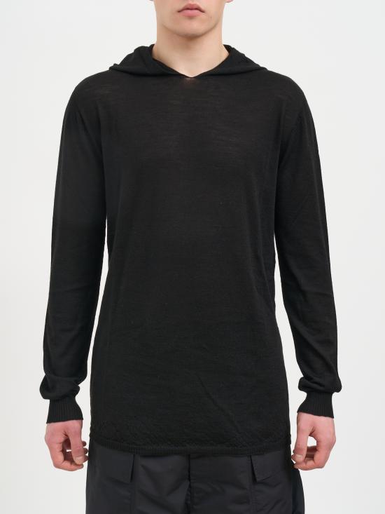 26SS 릭 오웬스 후드 티셔츠 NRU01F2623M09 BLACK