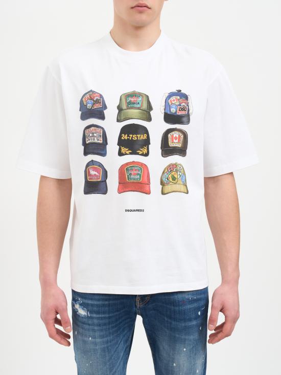 26SS 디스퀘어드2 반팔 티셔츠 NS78GD0112D20033100 WHITE