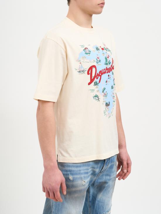 26SS 디스퀘어드2 반팔 티셔츠 NS71GD1643D20020103 CREAM - DSQUARED2