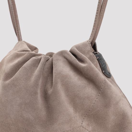 26SS 브루넬로 쿠치넬리 스웨이드 BC 듀오 파우치 백 MBDLD2808 C8849 SHORE - BRUNELLO CUCINELLI