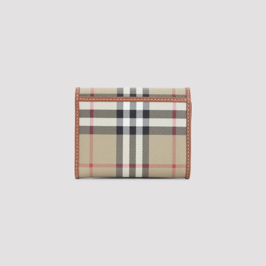 26SS 버버리 스몰 체크 폴딩 지갑 8109800 A9534 VNTG CHK BRIAR BROWN - BURBERRY
