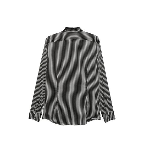 26SS 마짜렐리 긴팔 셔츠 RIGA SETA LS NERA BLACK WHITE - MAZZARELLI