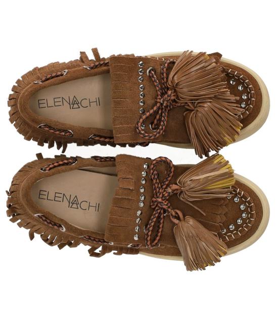 26SS 엘레나 이아치 로퍼 C25 SUEDE 36 Brown - ELENA IACHI