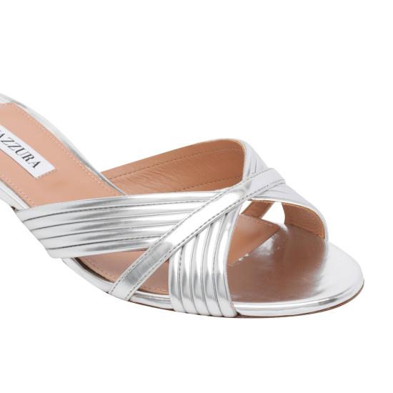 26SS 아쿠아주라 샌들 SUDMIDS3 LAMCCC Silver - AQUAZZURA