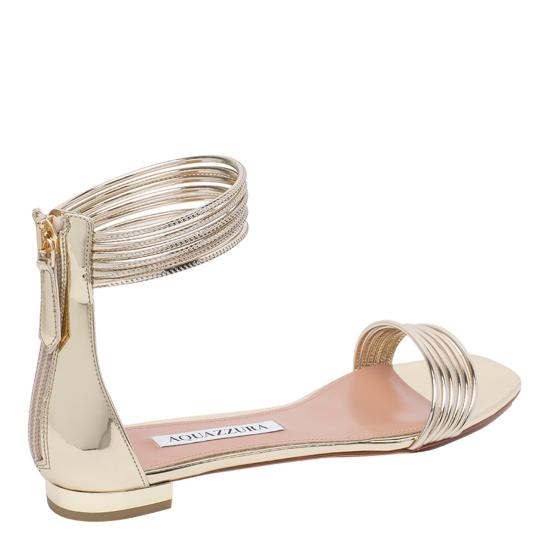 26SS 아쿠아주라 샌들 SWYFLAS0 SSYSOG Golden - AQUAZZURA