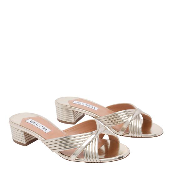 26SS 아쿠아주라 샌들 SUDMIDS3 LAMFD5 Golden - AQUAZZURA